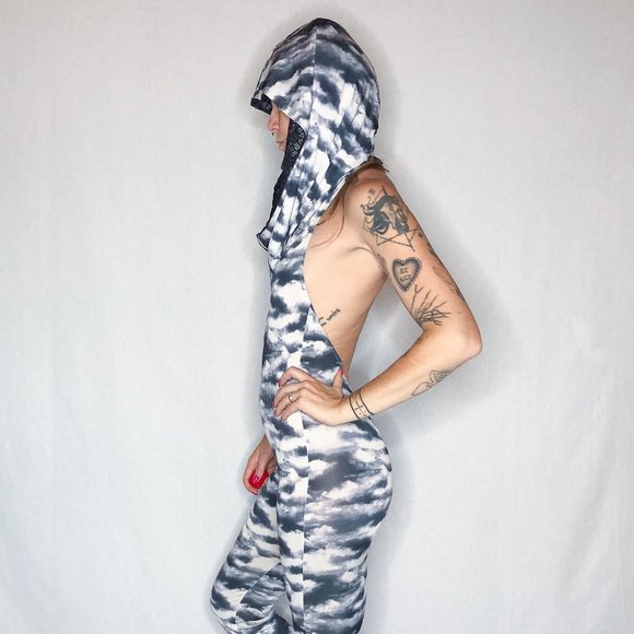 We Are All Onesie Camo Clouds Onesie with Lace Hood - Picture 8 of 16